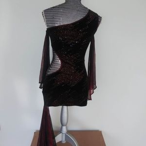 SEXY GLITTER VELOUR MINI